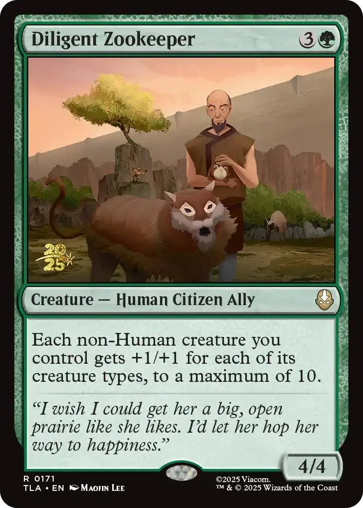 Diligent Zookeeper [Avatar: The Last Airbender Prerelease Cards] 1