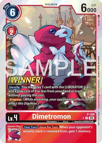 Dimetromon [P-189] (Store Tournament 2025 Vol.3 Winner Pack) [Promotional Cards] 1