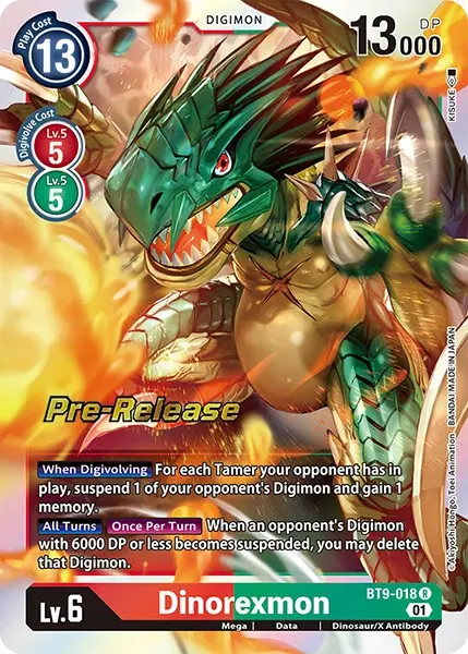 Dinorexmon [Bt9-018] [X Record Pre-Release Promos] 1