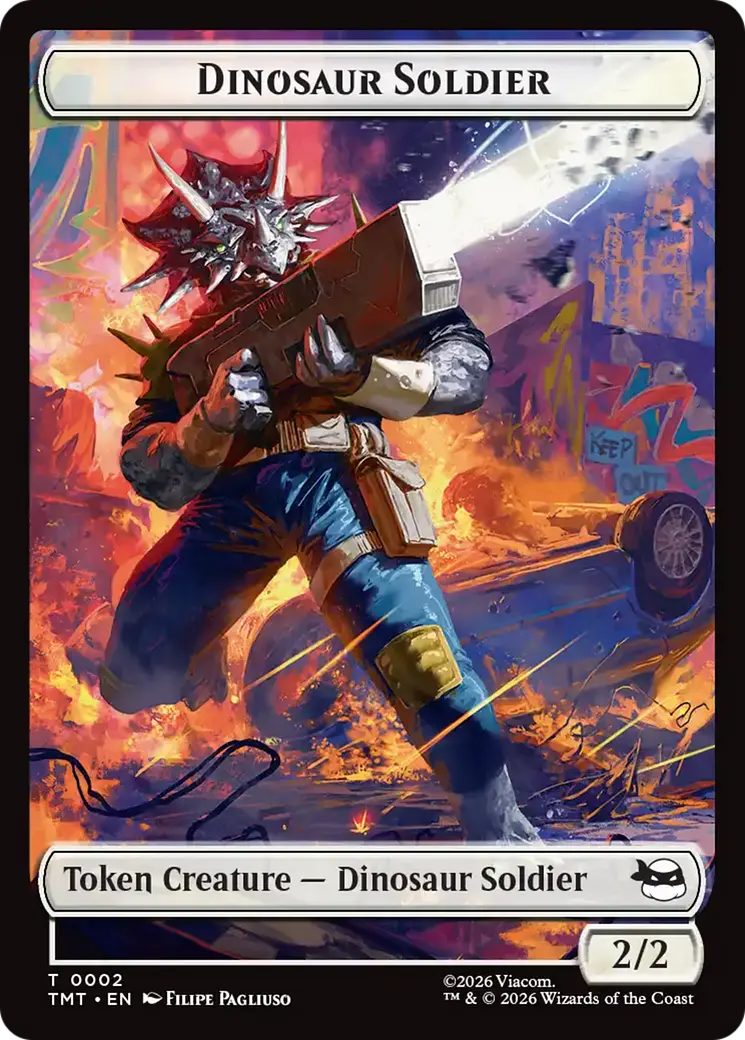 Dinosaur Soldier // Copy Double-Sided Token [Teenage Mutant Ninja Turtles Tokens] 1