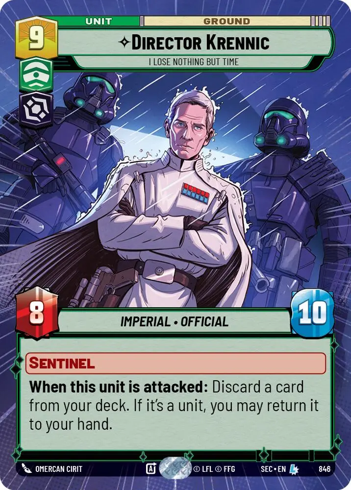 Director Krennic - I Lose Nothing But Time (Hyperspace Foil) (846) (846) [Secrets Of Power] 1