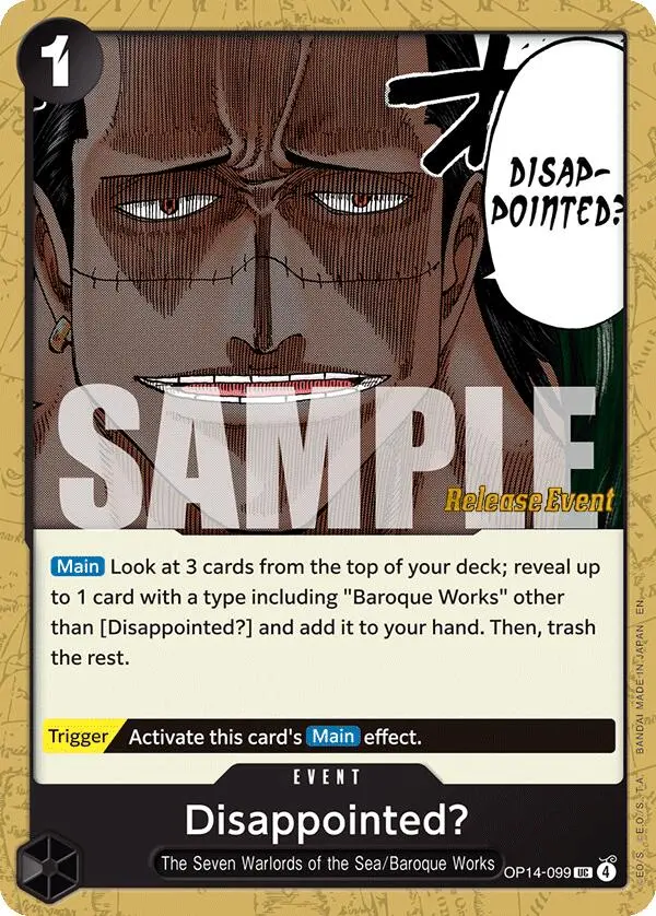 Disappointed? [The Azure Sea's Seven Release Event Cards] 1