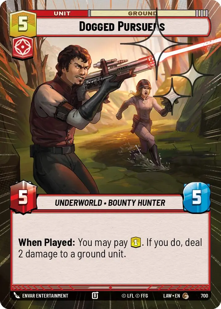 Dogged Pursuers (700) (Hyperspace Foil) (700) [A Lawless Time] 1