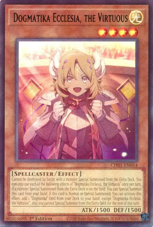 Dogmatika Ecclesia, The Virtuous [Ch01-En014] Ultra Rare 1