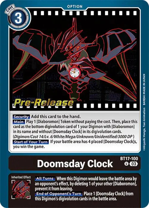 Doomsday Clock [Bt17-100] [Secret Crisis Pre-Release Cards] 1