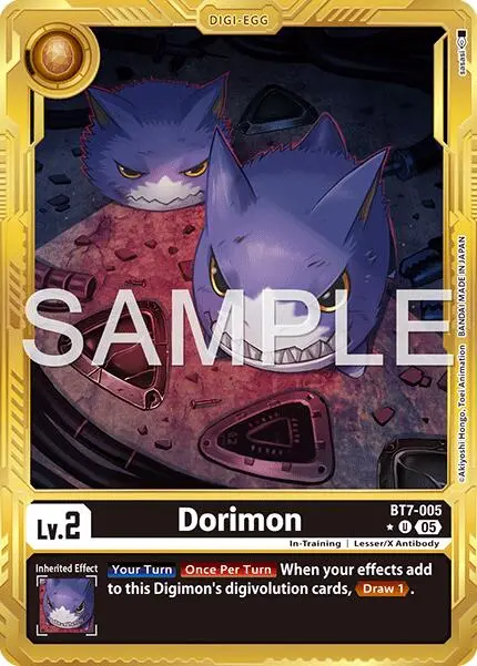 Dorimon [Bt7-005] (Gold Border) [Advanced Booster Digimon Generation] 1