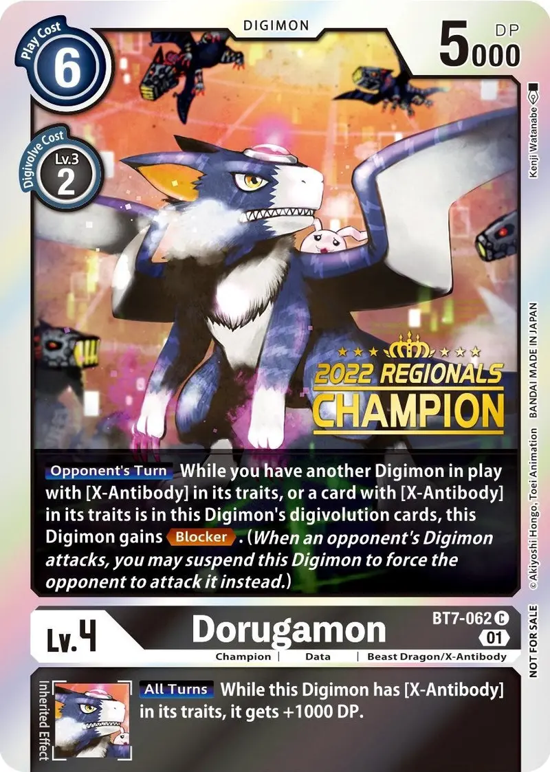 Dorugamon [Bt7-062] (2022 Championship Offline Regional) (Online Champion) [Next Adventure Promos] 1