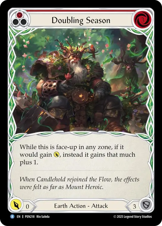 Doubling Season (Red) (Rainbow Foil) [Pen218] (Compendium Of Rathe)  Rainbow Foil 1