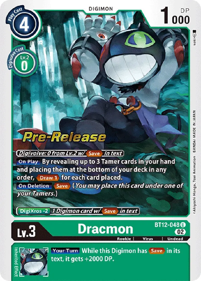 Dracmon [Bt12-048] [Across Time Pre-Release Cards] 1