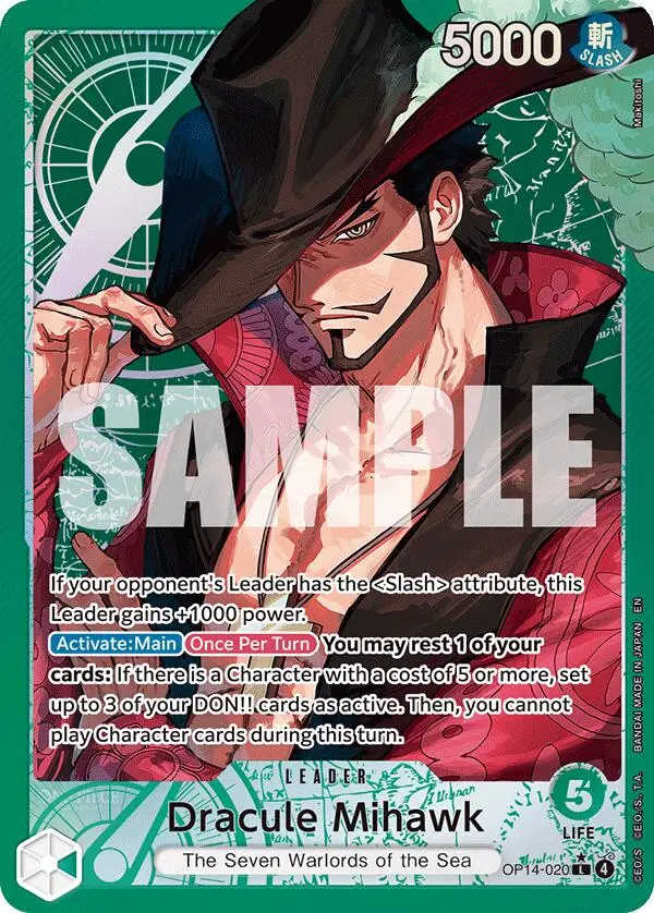 Dracule Mihawk (Alternate Art) [The Azure Sea's Seven] 1