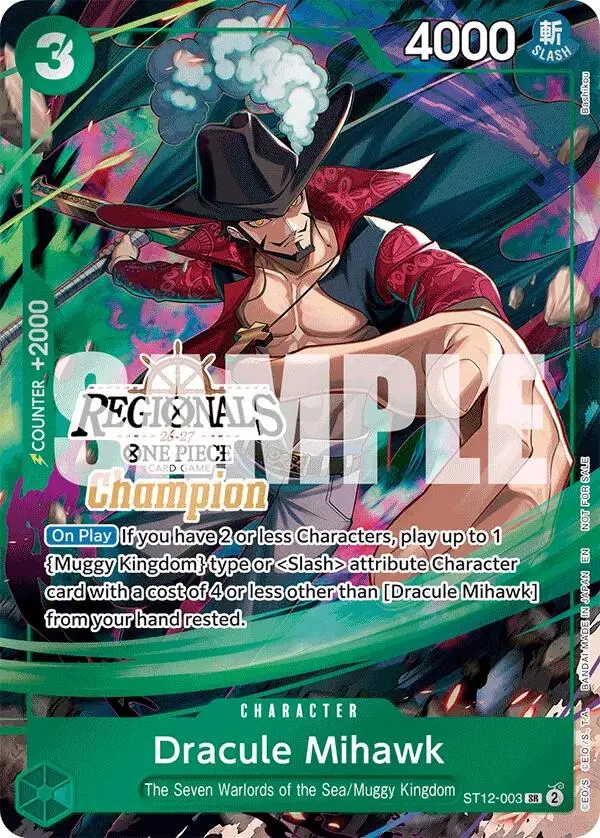 Dracule Mihawk (Regionals Champion Card Set 26-27) [One Piece Promotion Cards] 1