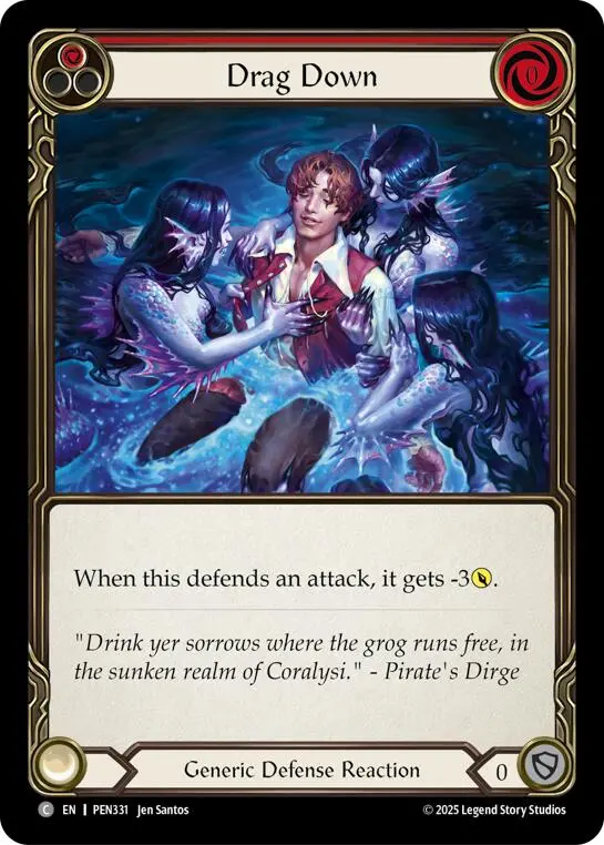 Drag Down (Red) (Regular) [Pen331] (Compendium Of Rathe) 1