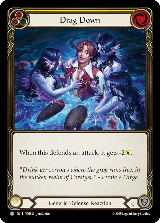 Drag Down (Yellow) (Regular) [Pen332] (Compendium Of Rathe) 1