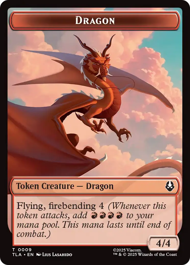 Dragon // Food (0019) Double-Sided Token [Avatar: The Last Airbender Tokens] 1