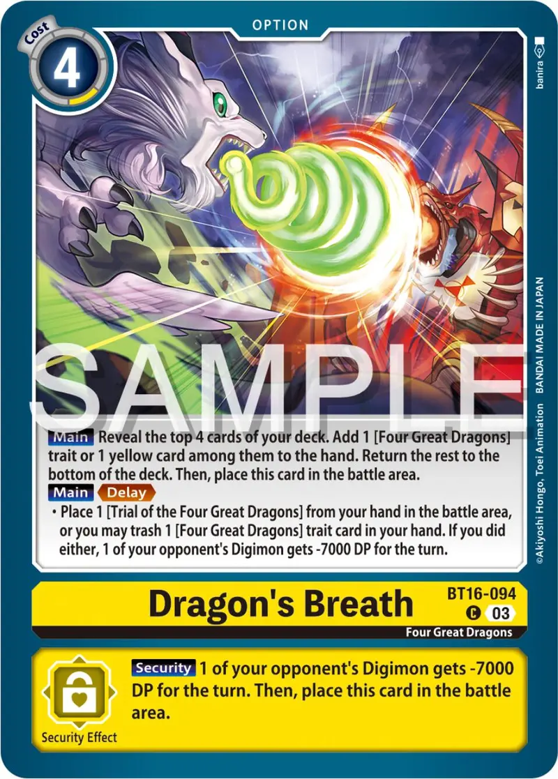 Dragon's Breath [Bt16-094] [Beginning Observer] 1