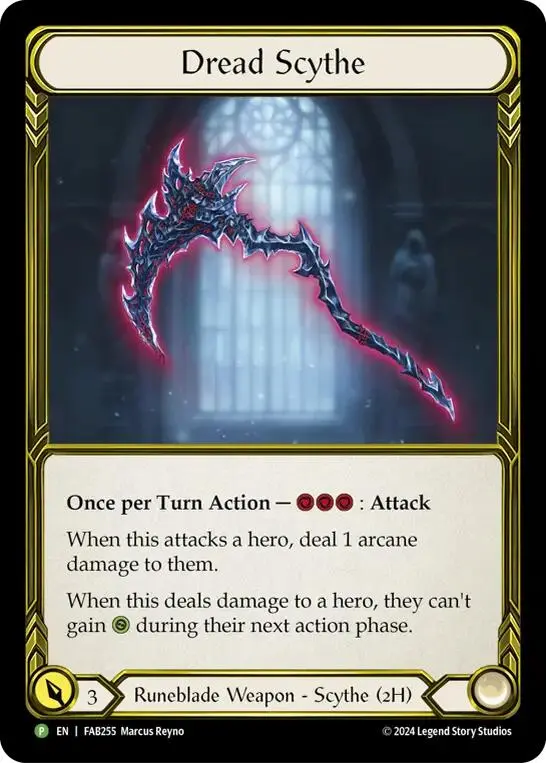 Dread Scythe (Golden) [Fab255] (Promo)  Cold Foil 1