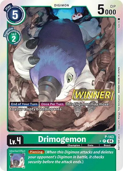 Drimogemon [P-143] (Store Tournament 2024 Jul. – Sep. Winner Pack) [Promotional Cards] 1