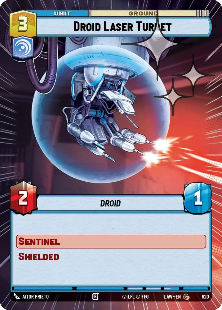 Droid Laser Turret (620) (Hyperspace Foil) (620) [A Lawless Time] 1