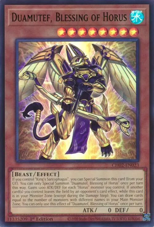 Duamutef, Blessing Of Horus [Ch02-En023] Ultra Rare 1