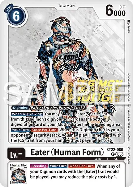 Eater [Bt22-080] (Human Form) (Judge Pack 2025 Wave 2) [Cyber Eden] 1