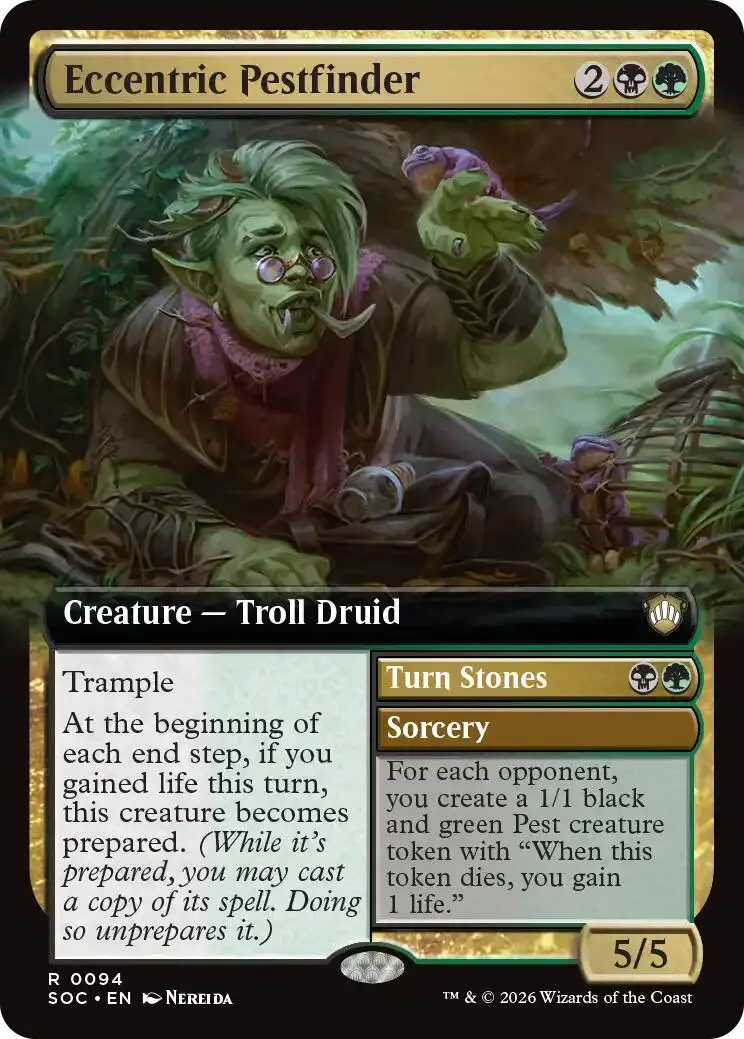 Eccentric Pestfinder (Extended Art) [Secrets Of Strixhaven Commander] 1