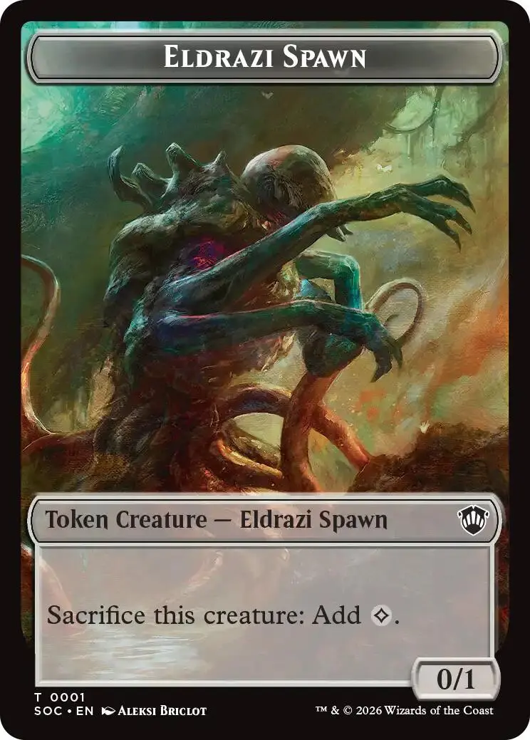 Eldrazi Spawn // Worm Double-Sided Token [Secrets Of Strixhaven Commander Tokens] 1