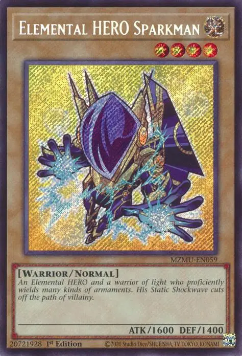 Elemental Hero Sparkman [Mzmu-En059] Secret Rare 1