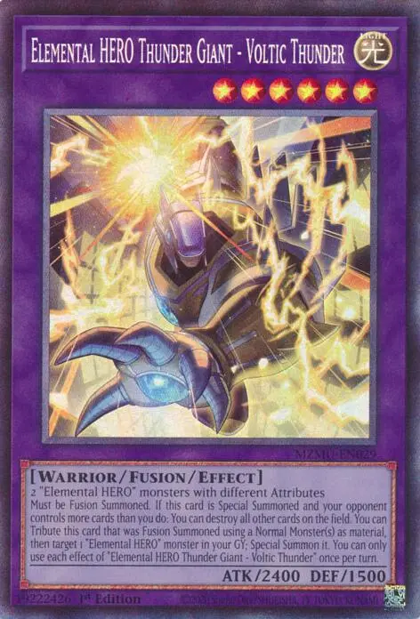 Elemental Hero Thunder Giant - Voltic Thunder (Collector's Rare) [Mzmu-En029] Collector's Rare 1