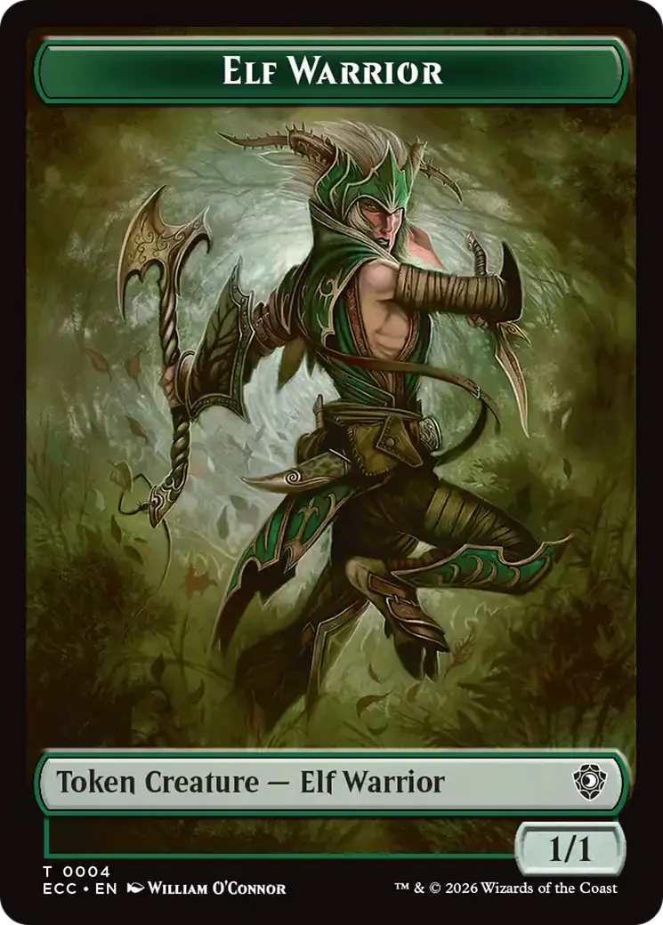 Elf Warrior (0004) // Plant (0005) Double-Sided Token [Lorwyn Eclipsed Tokens] 1