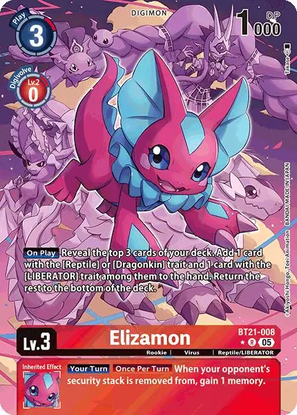 Elizamon [Bt21-008] (Alternate Art) [World Convergence] 1