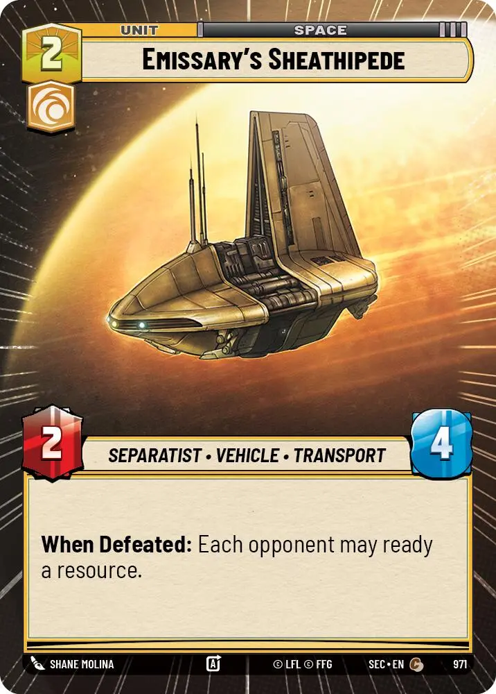 Emissary's Sheathipede (971) (Hyperspace Foil) (971) [Secrets Of Power] 1