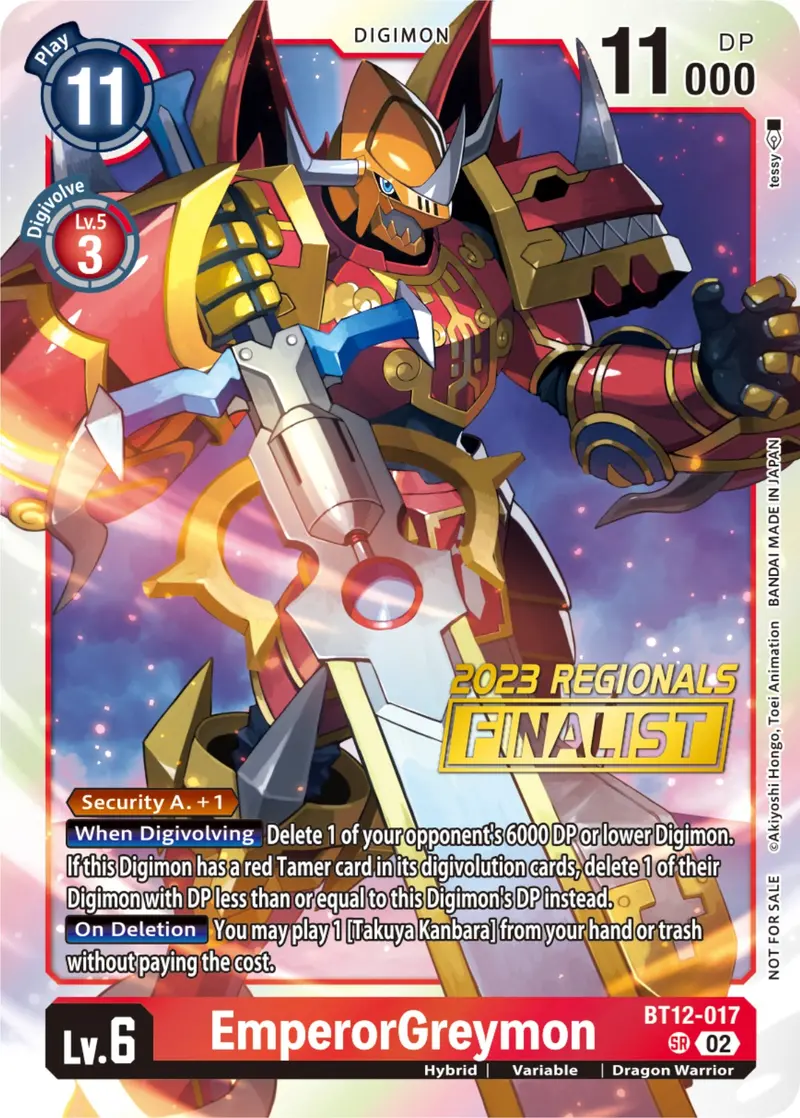 Emperorgreymon [Bt12-017] (2023 Regionals Finalist) [Across Time] 1