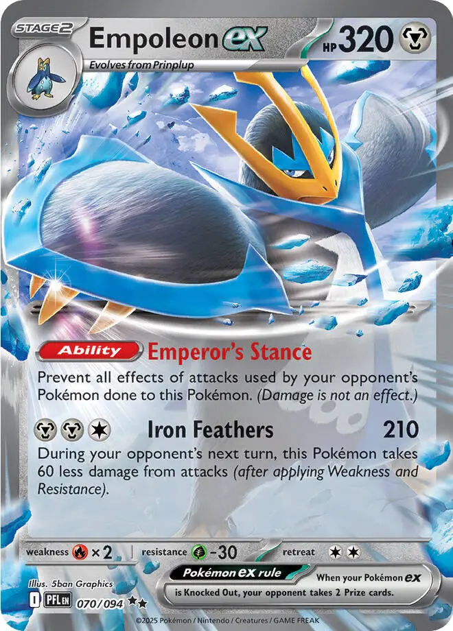 Empoleon Ex (070/094) [Mega Evolution: Phantasmal Flames] 1