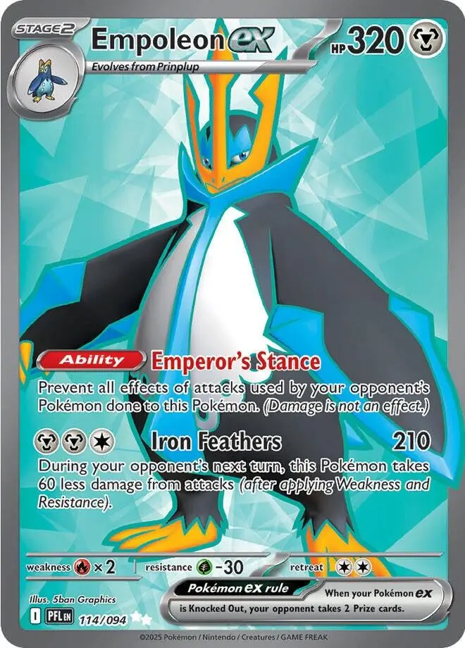 Empoleon Ex (114/094) [Mega Evolution: Phantasmal Flames] 1
