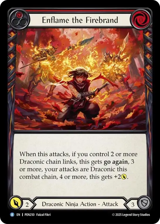 Enflame The Firebrand [Pen250] (Compendium Of Rathe)  Rainbow Foil 1