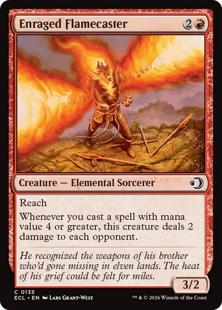 Enraged Flamecaster [Lorwyn Eclipsed] 1