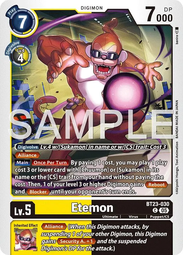 Etemon [Bt23-030] [Hackers' Slumber] 1
