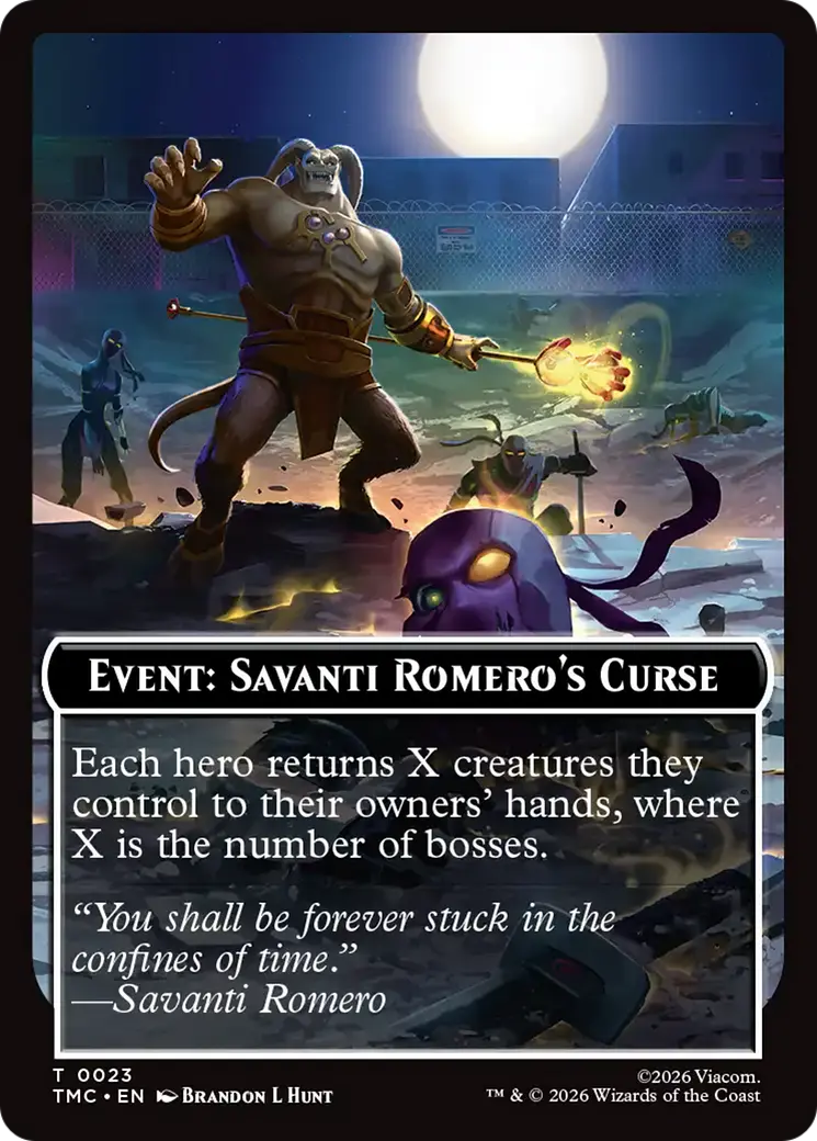 Event: Savanti Romero's Curse [Teenage Mutant Ninja Turtles Commander Tokens] 1
