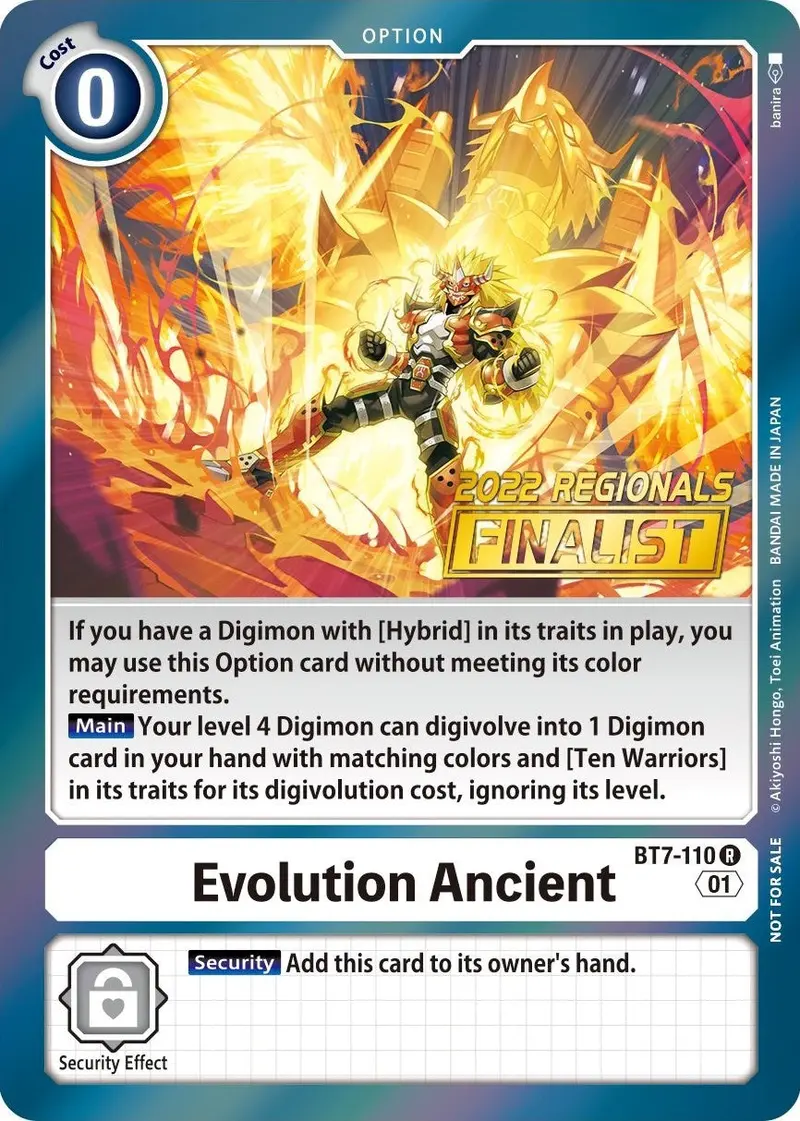 Evolution Ancient [Bt7-110] (2022 Championship Offline Regional) (Online Finalist) [Next Adventure Promos] 1