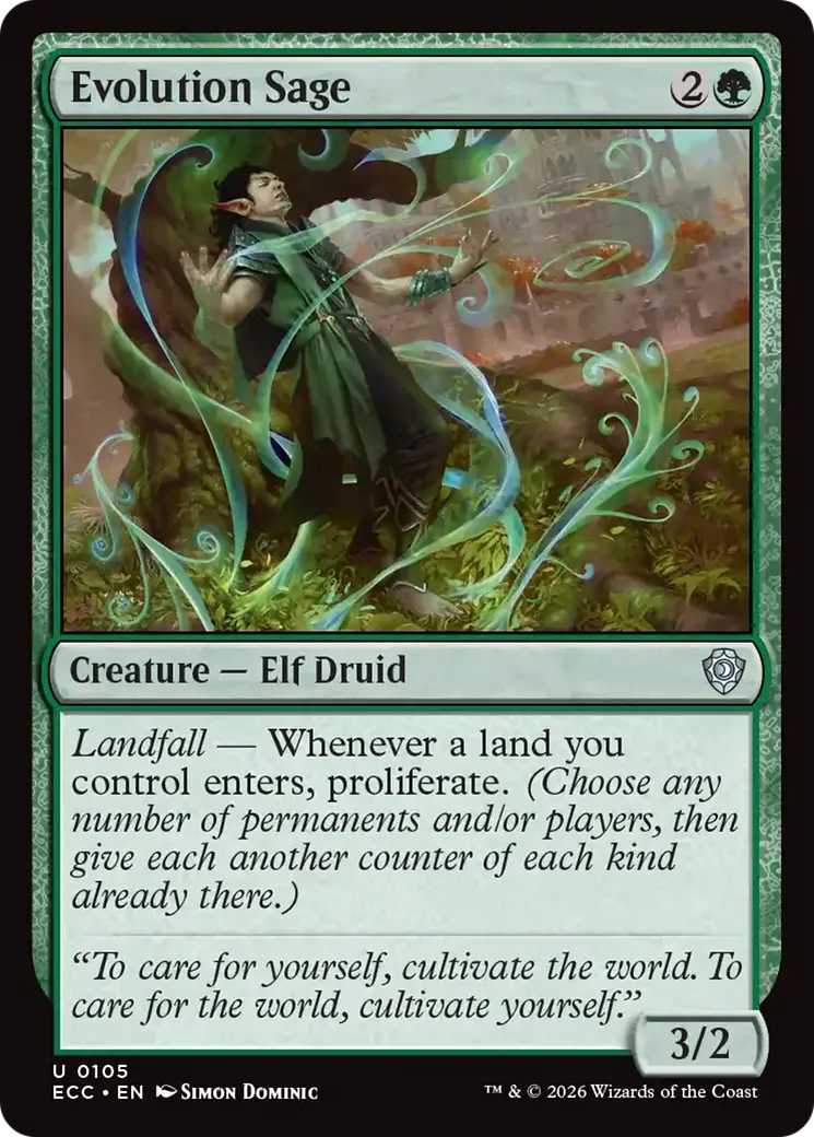 Evolution Sage [Lorwyn Eclipsed Commander] 1