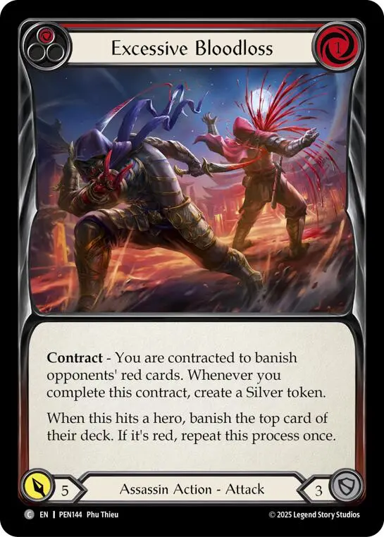 Excessive Bloodloss (Red) (Rainbow Foil) [Pen144] (Compendium Of Rathe)  Rainbow Foil 1