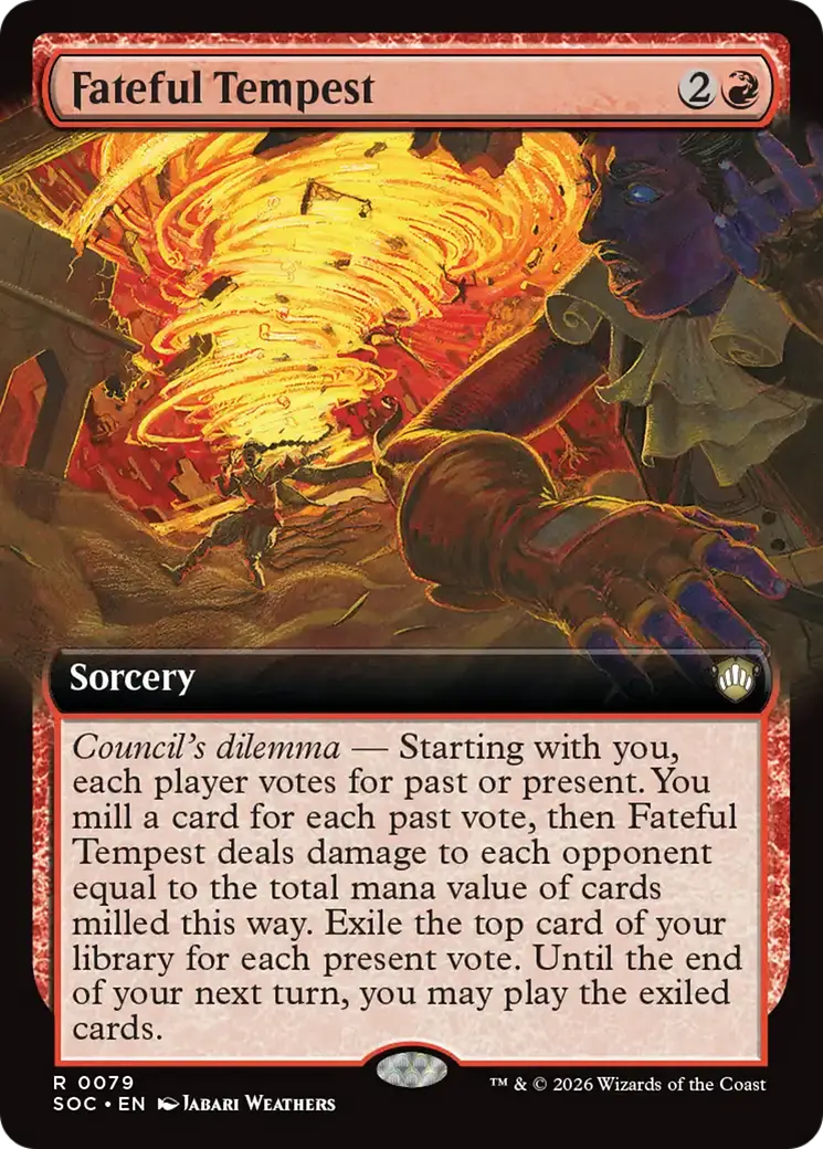 Fateful Tempest (Extended Art) [Secrets Of Strixhaven Commander] 1