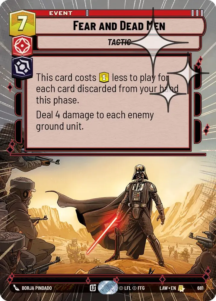 Fear And Dead Men (681) (Hyperspace Foil) (681) [A Lawless Time] 1