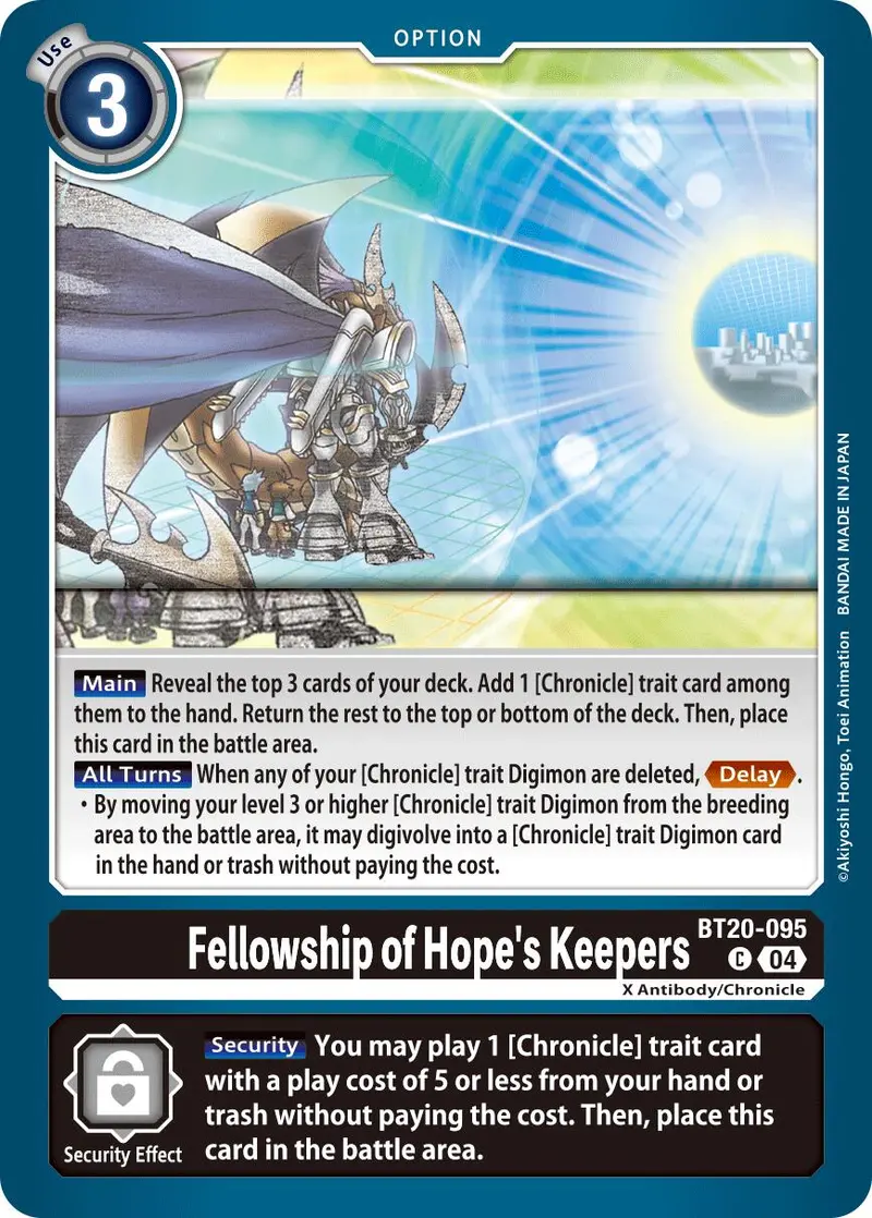 Fellowship Of Hope's Keepers [Bt20-095] [Release Special Booster Ver.2.5] 1