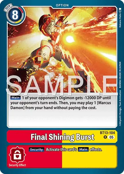 Final Shining Burst [Bt13-104] (Reprint) [Advanced Booster Digimon Generation] 1