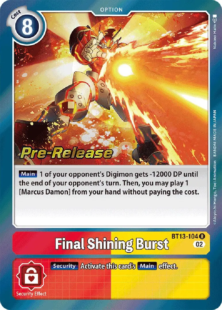 Final Shining Burst [Bt13-104] [Versus Royal Knights Booster Pre-Release Cards] 1