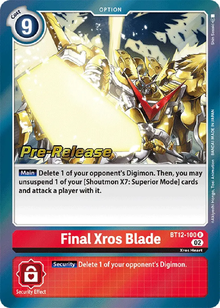 Final Xros Blade [Bt12-100] [Across Time Pre-Release Cards] 1