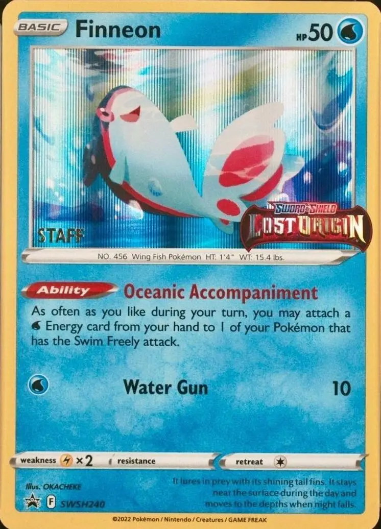 Finneon (Swsh240) (Prerelease Staff) [Sword & Shield: Black Star Promos] 1