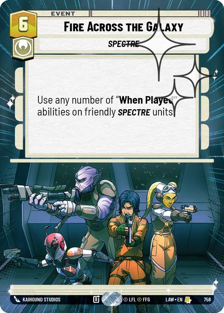 Fire Across The Galaxy (758) (Hyperspace Foil) (758) [A Lawless Time] 1