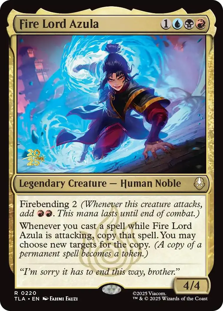 Fire Lord Azula [Avatar: The Last Airbender Prerelease Cards] 1